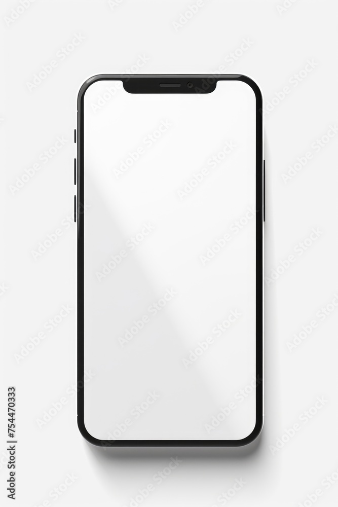 Poster a modern phone with a blank screen. suitable for technology concepts