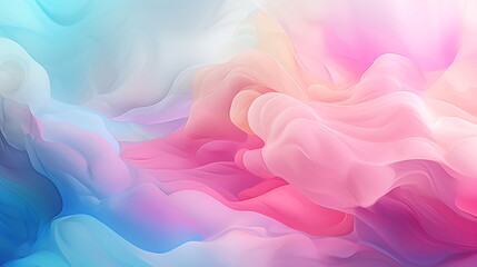 Abstract pastel interweaving of different color waves on a light background. Abstract bright...