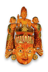 "Embrace the Fire Devil's power 🔥 Discover Sri Lanka's mystical wooden masks. #SriLankanHeritage #WoodenMasks"
