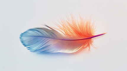 Ethereal Elegance: A Captivating Feather Portrait. Generative AI