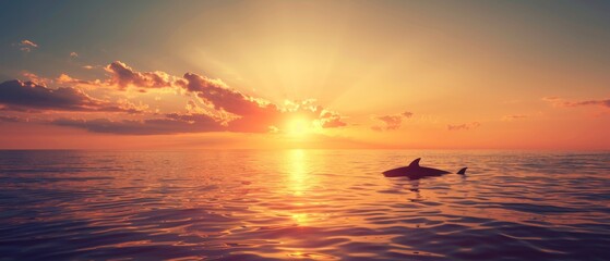  a person riding a surf board on a body of water with the sun setting in the back of the boat.
