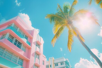Naklejka premium the art deco architecture of South Beach Miami