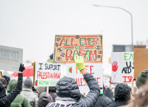 "All Eyes on Rafah" Sign "I Support Palestinian Human Rights"