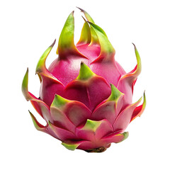 Dragon fruit isolated on a transparent background.