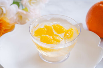 グラスで作る伊予柑ゼリー
