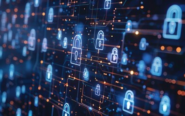 Fototapeta premium Cyber security and data protection concept.. internet technology and business concept.