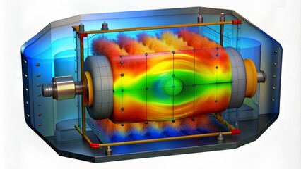 Optimizing Design Efficiency Through Detailed Heat Transfer Analysis: Exploring Temperature Gradients, Heat Fluxes, and Convection Currents in a 3D Thermal System Simulation