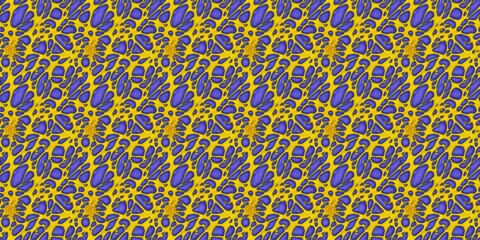 Blue and Yellow Background With a Pattern