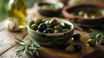 olives and oil