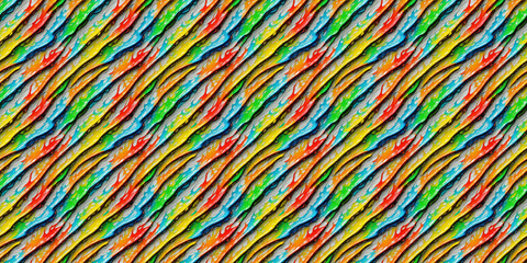 Vibrant Wave Pattern in Multicolor