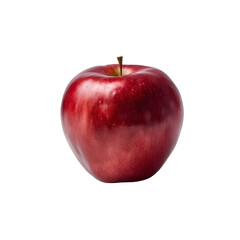 Red apple on transparent background.
