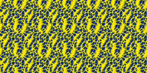 Blue and Yellow Wavy Pattern Background