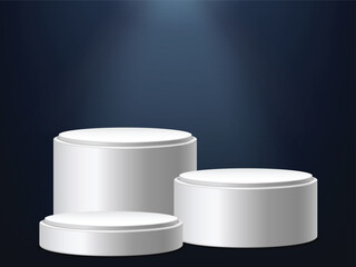 Realistic 3d podium with empty space