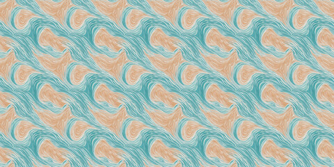 Blue and Orange Wave Pattern