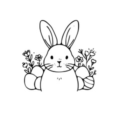 Minimalist rabbit illustration