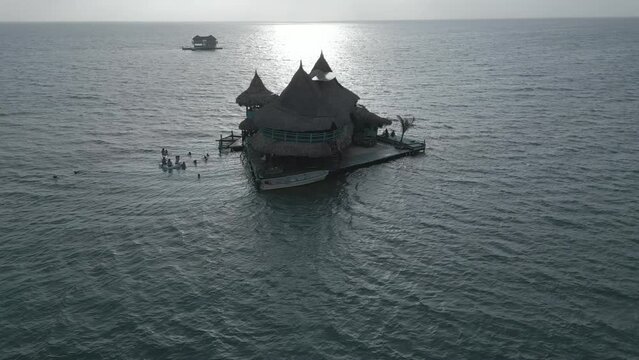 Casa en el Agua, house on water in San Bernardo Islands, on Colombia's Caribbean Coast