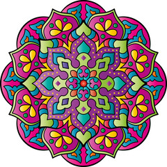 Mandala. Ethnic round ornament for Henna, tattoos, decorations.
Vector illustration.