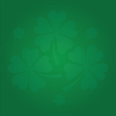 Green clover background for St. Patrick's Day. Vector illustration