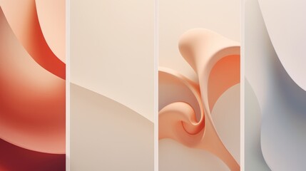 A series of four different colored abstract designs. Perfect for various design projects