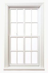 A simple white framed window. Suitable for architectural projects