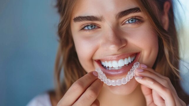 Invisible dental aligner for effective teeth whitening.
