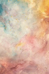 Fototapeta premium The soft hues of a watercolor background lend a sense of lightness and airiness to the image, creating an atmosphere of unique beauty and mystery