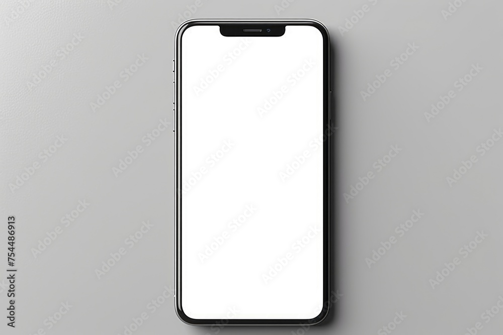 Aufkleber an phone with a blank screen, versatile for various digital concepts