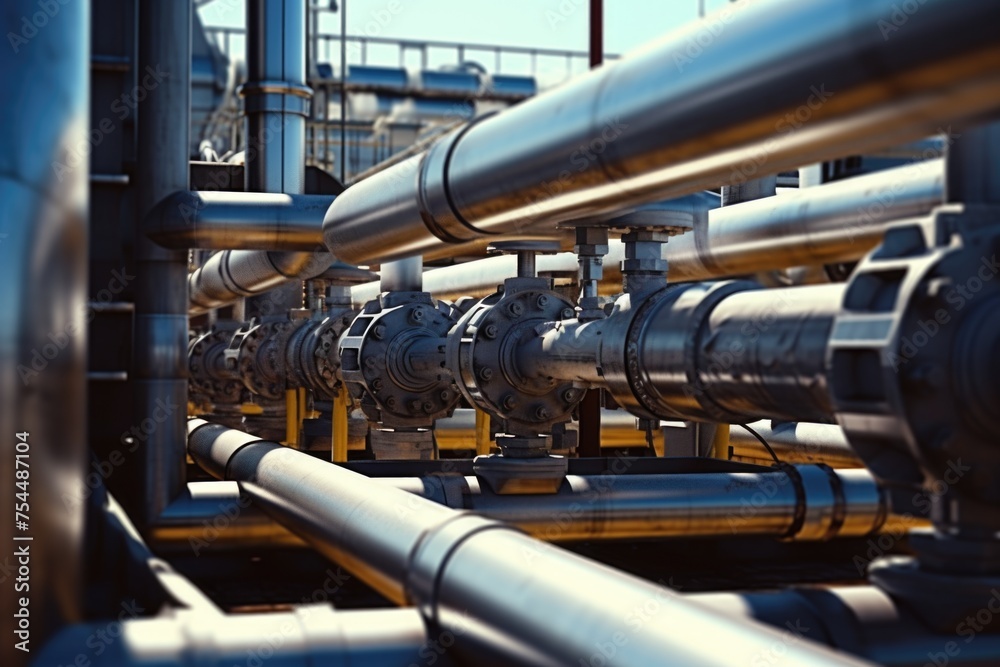 Aufkleber a group of pipes lined up in a row. suitable for industrial concepts