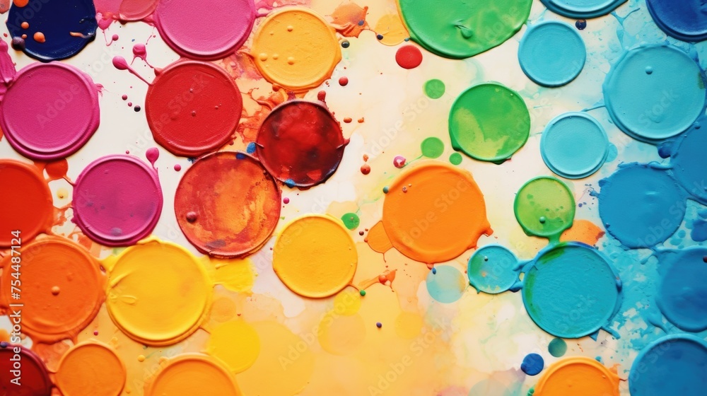 Poster detailed view of painted canvas, suitable for artistic projects
