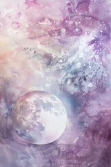 Obraz premium The soft hues of a watercolor background lend a sense of lightness and airiness to the image, creating an atmosphere of unique beauty and mystery