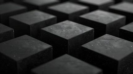 3D rendering of a dark geometric background for commercial advertising