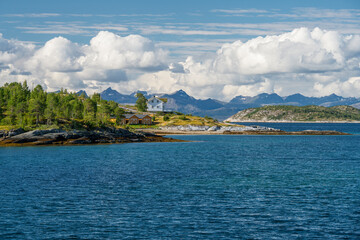 Blick auf die Lofoten, Bognes, Ofoten, Nordland, Norwegen © Rainer Mirau