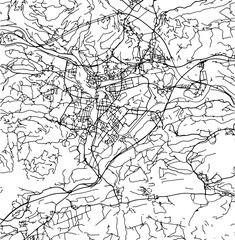 Silhouette map of Villach Austria