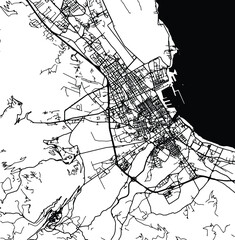 Silhouette map of Palermo Italy
