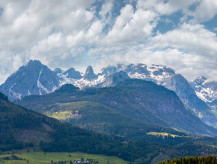 Summer Alps mountain panorama, Austria