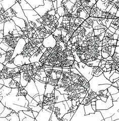 Silhouette map of Lille France