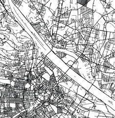 Silhouette map of Floridsdorf Austria