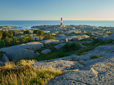 Eigeroy Leuchtturm, Eigeroya, Agder,  Norwegen