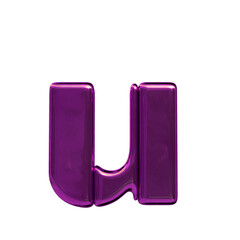 Symbol made of purple vertical blocks. letter u