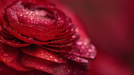 rote Blumen mit Tau Tropfen, red flowers with dew drops