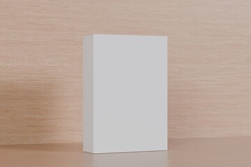 Box mockup template 3d with clean background packaging mockup