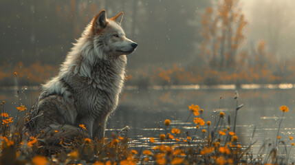 wolf in the forest