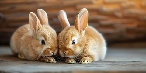 Captivating imagery of cute rabbits captured in this endearing stock photo. Concept Animal Photography, Stock Images, Rabbit Portraits