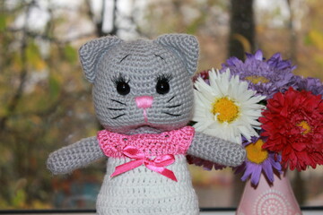 handmade accessory, knitted toy