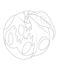 Fruit coloring page for kids