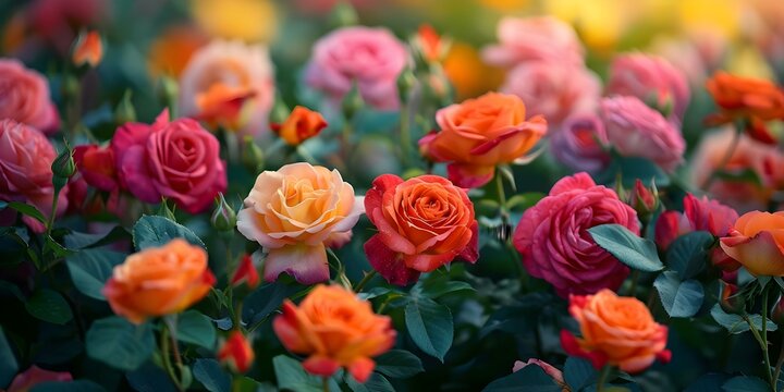 Exploring the Diversity of Roses at a Vibrant Festival. Concept Floral Beauty, Rose Varieties, Vibrant Festival, Nature Photography, Flower Details
