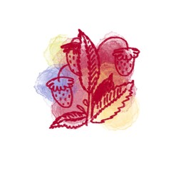 Hand drawn watercolor flower spring abstract background 