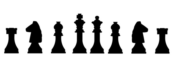 Chess pieces vector icon