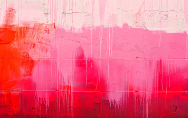 abstract background with a blend of vivid pink and red hues on canvas