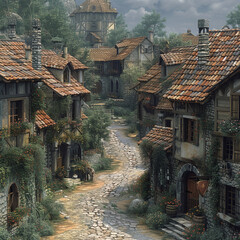 the medieval village